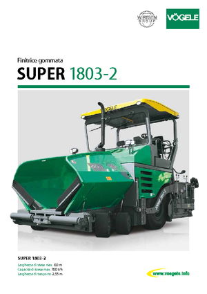 व्हील्ड एस्फाल्ट पेवर Vögele Super 1803-2