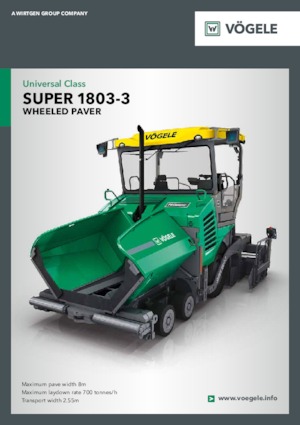 व्हील्ड एस्फाल्ट पेवर Vögele Super 1803-3