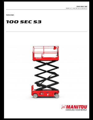 व्हील्ड सिज़र लिफ्ट Manitou 100 SEC S3