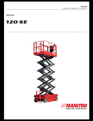 व्हील्ड सिज़र लिफ्ट Manitou 120 SE