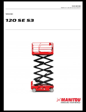 व्हील्ड सिज़र लिफ्ट Manitou 120 SE S3