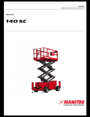 व्हील्ड सिज़र लिफ्ट Manitou 140 SC