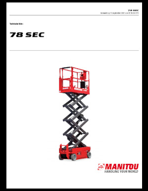 व्हील्ड सिज़र लिफ्ट Manitou 78 SEC