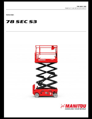 व्हील्ड सिज़र लिफ्ट Manitou 78 SEC S3