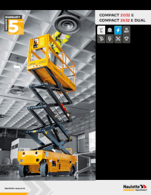 व्हील्ड सिज़र लिफ्ट Haulotte COMPACT 2632 E Dual