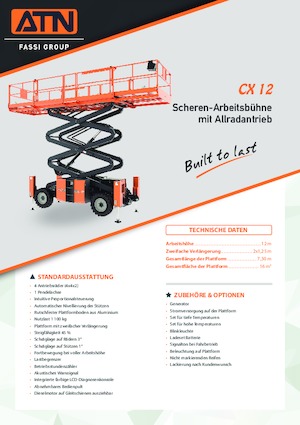व्हील्ड सिज़र लिफ्ट ATN CX 12