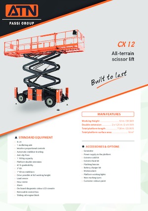 व्हील्ड सिज़र लिफ्ट ATN CX 12