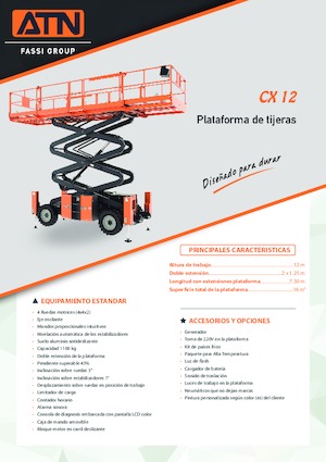 व्हील्ड सिज़र लिफ्ट ATN CX 12
