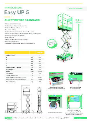 व्हील्ड सिज़र लिफ्ट Imer Easy UP 5