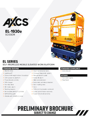व्हील्ड सिज़र लिफ्ट AXCS EL-1930e
