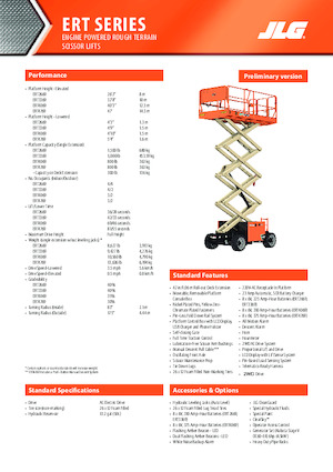 व्हील्ड सिज़र लिफ्ट JLG ERT3369