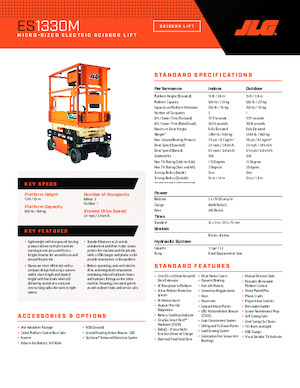 व्हील्ड सिज़र लिफ्ट JLG ES1330M