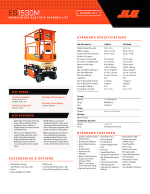 व्हील्ड सिज़र लिफ्ट JLG ES1530M