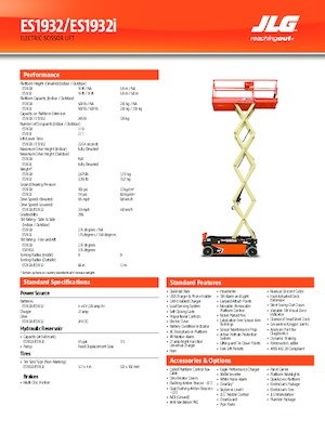 व्हील्ड सिज़र लिफ्ट JLG ES1932