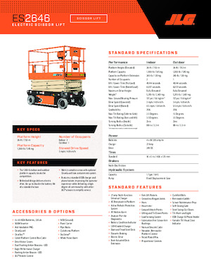 व्हील्ड सिज़र लिफ्ट JLG ES2646