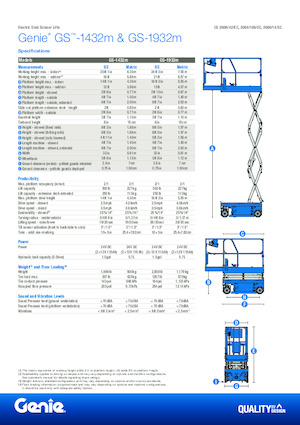 व्हील्ड सिज़र लिफ्ट Genie GS-1432m E-Drive