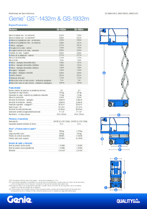 व्हील्ड सिज़र लिफ्ट Genie GS-1432m E-Drive