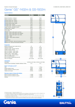 व्हील्ड सिज़र लिफ्ट Genie GS-1432m E-Drive