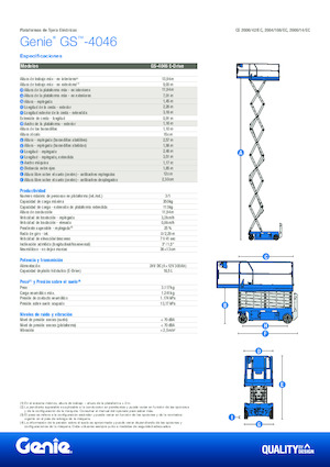 व्हील्ड सिज़र लिफ्ट Genie GS-4046