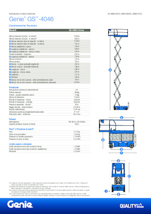 व्हील्ड सिज़र लिफ्ट Genie GS-4046