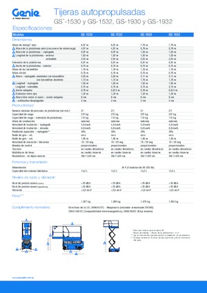 व्हील्ड सिज़र लिफ्ट Genie GS-1930 Hydraulic