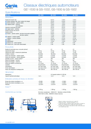 व्हील्ड सिज़र लिफ्ट Genie GS-1930 Hydraulic