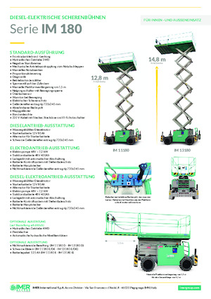 व्हील्ड सिज़र लिफ्ट Imer IM 11180 E