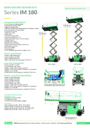 व्हील्ड सिज़र लिफ्ट Imer IM 11180 E