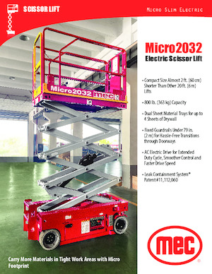 व्हील्ड सिज़र लिफ्ट MEC Micro 2032