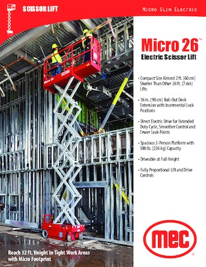 व्हील्ड सिज़र लिफ्ट MEC Micro 26