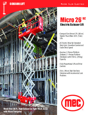 व्हील्ड सिज़र लिफ्ट MEC Micro26®AC