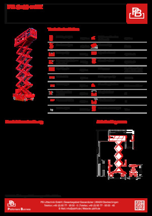 व्हील्ड सिज़र लिफ्ट PB PB S160-14EZ