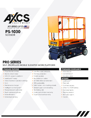 व्हील्ड सिज़र लिफ्ट AXCS PS-1030 