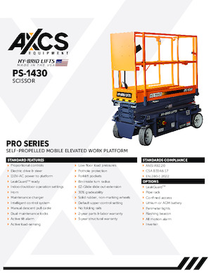 व्हील्ड सिज़र लिफ्ट AXCS PS-1430