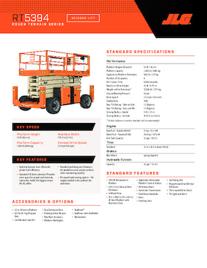 व्हील्ड सिज़र लिफ्ट JLG RT5394