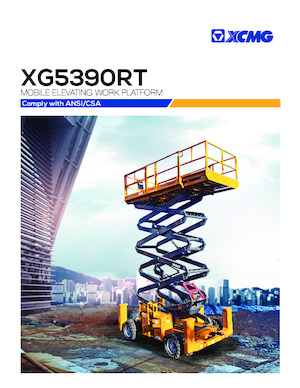 व्हील्ड सिज़र लिफ्ट XCMG XG5390RT 