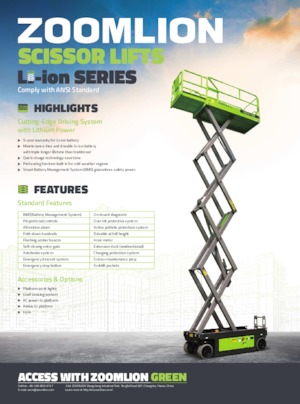 व्हील्ड सिज़र लिफ्ट Zoomlion ZS1012DC-Li