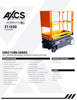 व्हील्ड सिज़र लिफ्ट AXCS ZT-1230