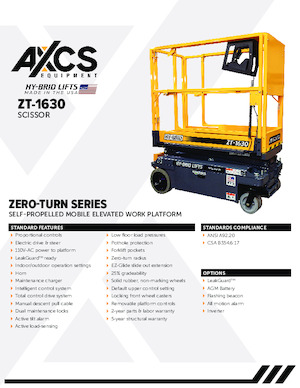 व्हील्ड सिज़र लिफ्ट AXCS ZT-1630