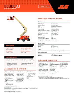 व्हील्ड टेलीस्कोपिक बूम लिफ्ट JLG EC600SJ