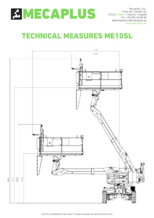 व्हील्ड टेलीस्कोपिक बूम लिफ्ट Mecaplús ME10SL