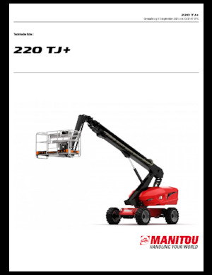 व्हील्ड टेलीस्कोपिक बूम लिफ्ट Manitou 220 TJ+