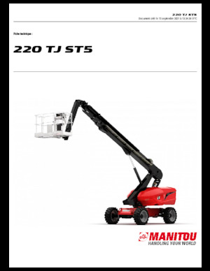 व्हील्ड टेलीस्कोपिक बूम लिफ्ट Manitou 220 TJ ST5
