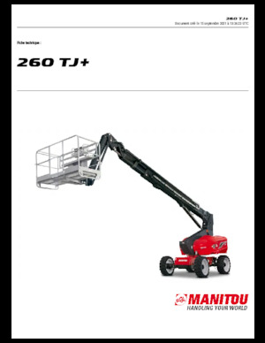 व्हील्ड टेलीस्कोपिक बूम लिफ्ट Manitou 260 TJ+ ST3A