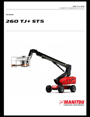 व्हील्ड टेलीस्कोपिक बूम लिफ्ट Manitou 260 TJ+ ST5