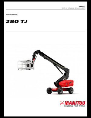 व्हील्ड टेलीस्कोपिक बूम लिफ्ट Manitou 280 TJ