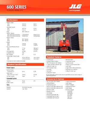 व्हील्ड टेलीस्कोपिक बूम लिफ्ट JLG 600SJ