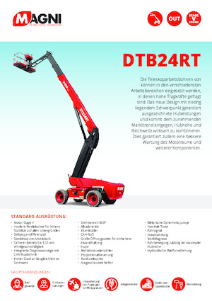 व्हील्ड टेलीस्कोपिक बूम लिफ्ट MAGNI DTB24RT