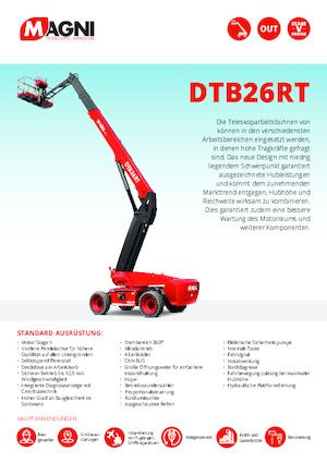 व्हील्ड टेलीस्कोपिक बूम लिफ्ट MAGNI DTB26RT