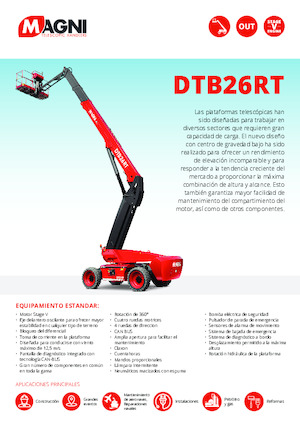 व्हील्ड टेलीस्कोपिक बूम लिफ्ट MAGNI DTB26RT